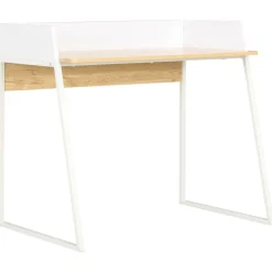 vidaXL Escritorio color roble y blanco 90x60x88 cm Blanco y marr&oacute;n Outlet