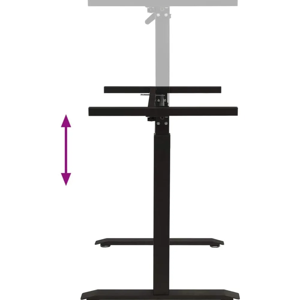 vidaXL Mobiliario De Oficina-Escritorio con almacenamiento Negro y Marrón Claro 140 x 60 cm