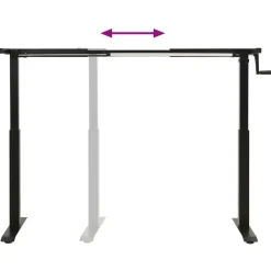 vidaXL Mobiliario De Oficina-Escritorio con almacenamiento Negro y Marrón Claro 140 x 60 cm