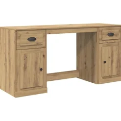 vidaXL Mobiliario De Oficina-Escritorio con armario Roble artesanal 154,5 x 50 x 75 cm