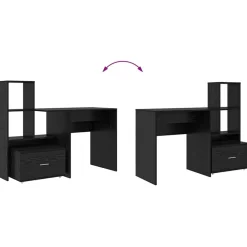 vidaXL Mobiliario De Oficina-Escritorio con cajón 131,5 x 50 x 106,5 cm