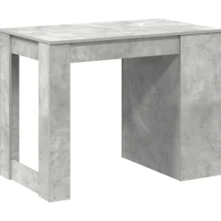 vidaXL Escritorio con cajón estante madera contrachapada gris hormigón Gris hormig&oacute;n Best