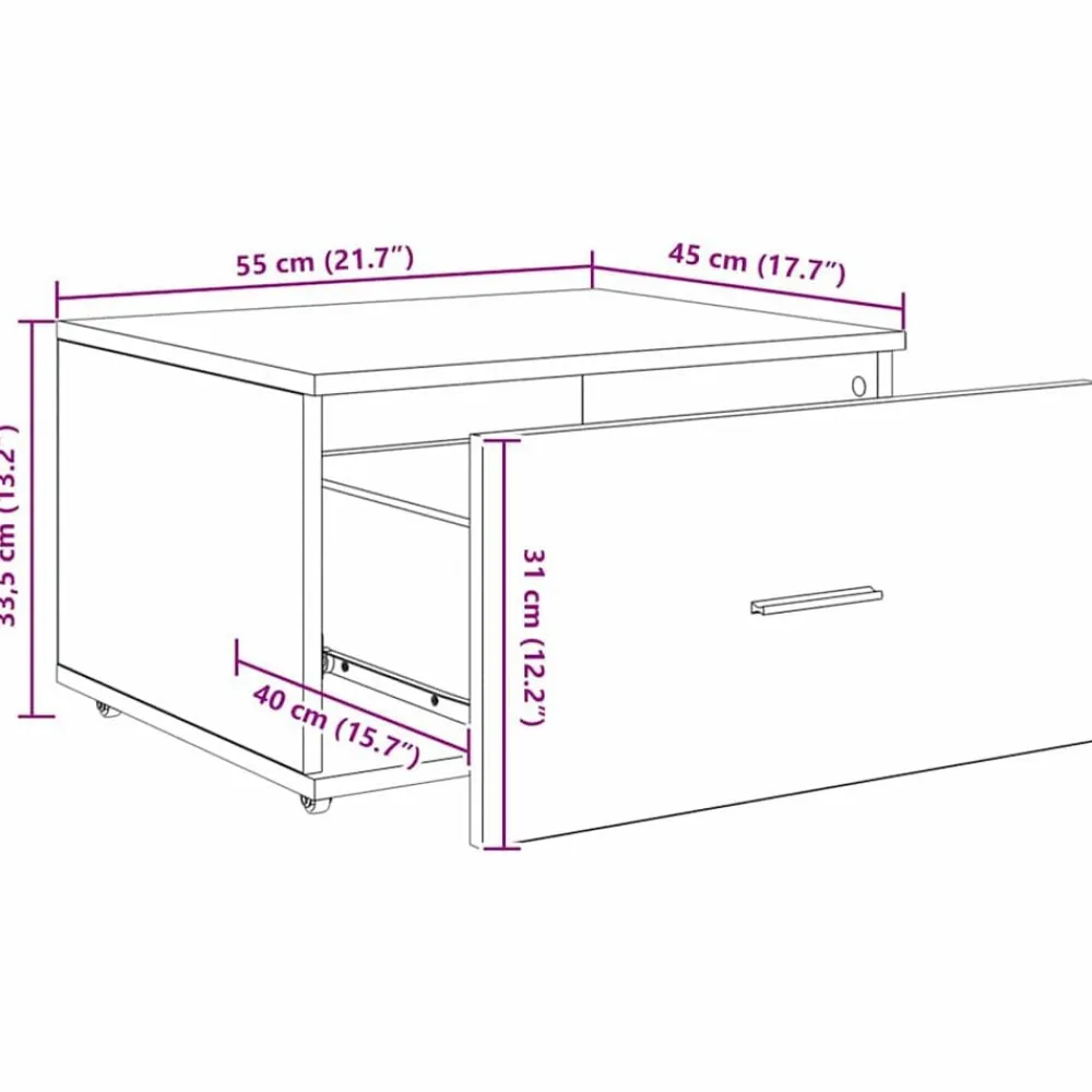 vidaXL Mobiliario De Oficina-Escritorio con cajón 131,5 x 50 x 106,5 cm Madera de ingeniería