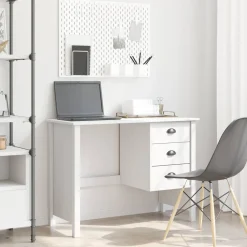 vidaXL Mobiliario De Oficina-Escritorio con cajones Hill 100 x 45 x 74 cm Pino macizo
