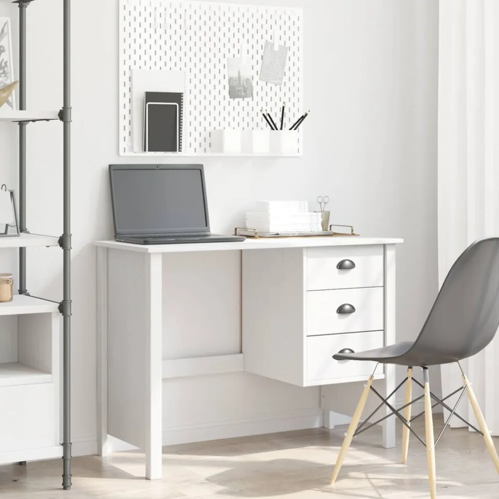 vidaXL Mobiliario De Oficina-Escritorio con cajones Hill 100 x 45 x 74 cm Pino macizo
