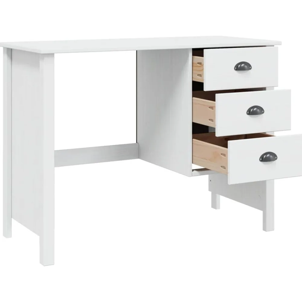vidaXL Mobiliario De Oficina-Escritorio con cajones Hill 100 x 45 x 74 cm Pino macizo