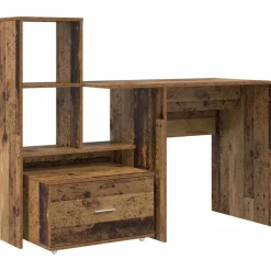 vidaXL Mobiliario De Oficina-Escritorio con cajón 131,5 x 50 x 106,5 cm