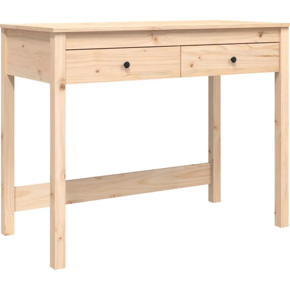 vidaXL Mobiliario De Oficina-Escritorio con cajones madera maciza de pino 100x50x78 cm