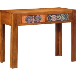 vidaXL Mobiliario De Oficina-Escritorio con cajón con almacenamiento Marrón 100 x 50 x 75 cm