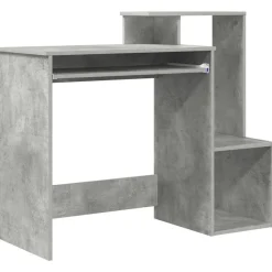 vidaXL Mobiliario De Oficina-Escritorio con cajón Gris Concreto 106 x 41 x 88.5 cm