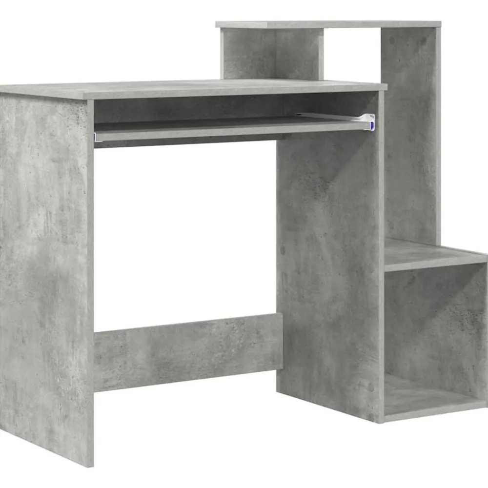 vidaXL Mobiliario De Oficina-Escritorio con cajón Gris Concreto 106 x 41 x 88.5 cm