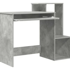 vidaXL Mobiliario De Oficina-Escritorio con cajón Gris Concreto 106 x 41 x 88.5 cm