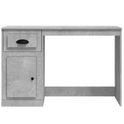 vidaXL Escritorio con cajón madera gris hormigón 115x50x75 cm Gris hormig&oacute;n Outlet