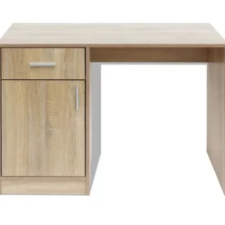 vidaXL Escritorio con cajón y armario 100x40x73 cm Roble Hot