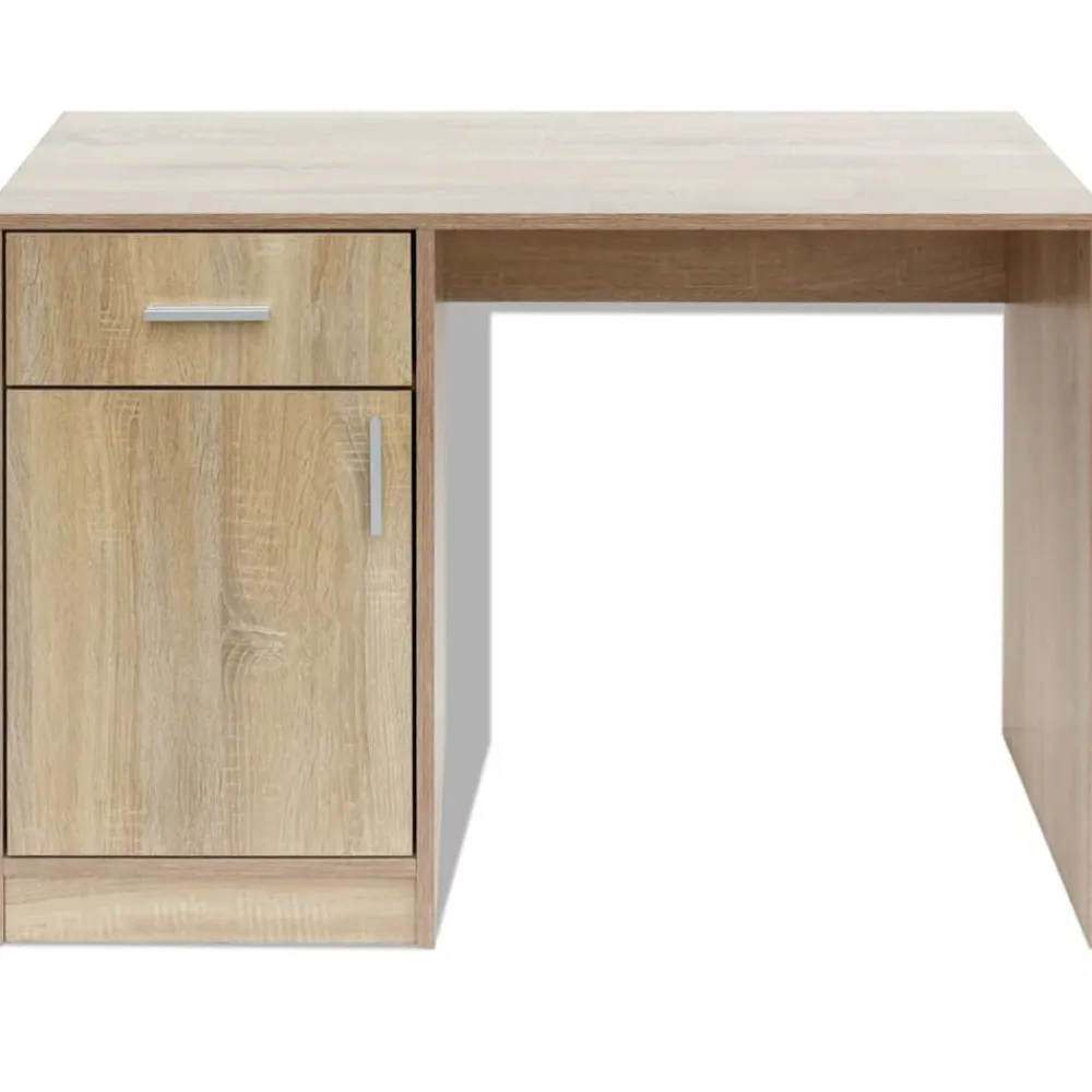 vidaXL Escritorio con cajón y armario 100x40x73 cm Roble Hot