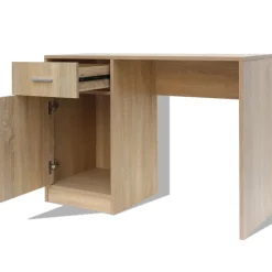 vidaXL Escritorio con cajón y armario 100x40x73 cm Roble Hot