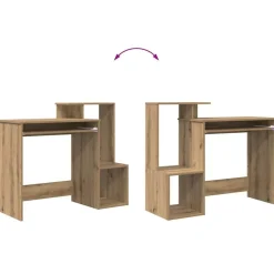 vidaXL Escritorio con cajón Roble artesanal 106 x 41 x 88.5 cm Roble artisan Online