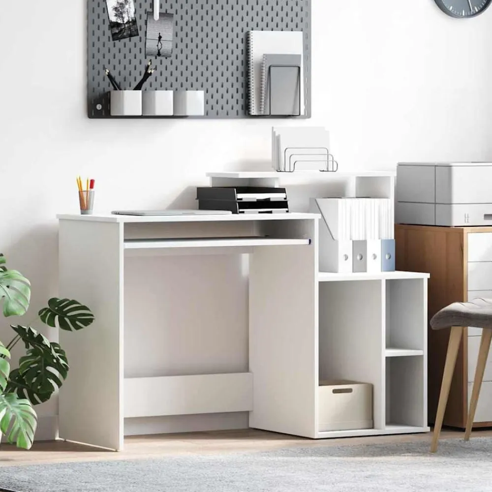 vidaXL Mobiliario De Oficina-Escritorio con cajón 120,5 x 44 x 88,5 cm Madera de ingeniería