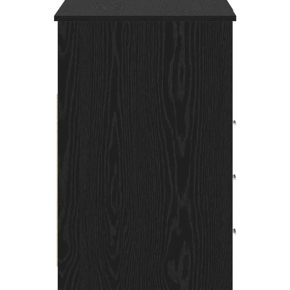 vidaXL Escritorio con cajón 2 pcs 140 x 50 x 76 cm Roble negro Online