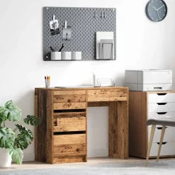 vidaXL Mobiliario De Oficina-Escritorio con cajón 90 x 37.5 x 75 cm