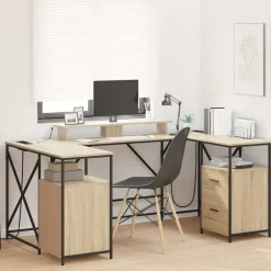 vidaXL Mobiliario De Oficina-Escritorio con cajón 182 x 101 x 87,5 cm