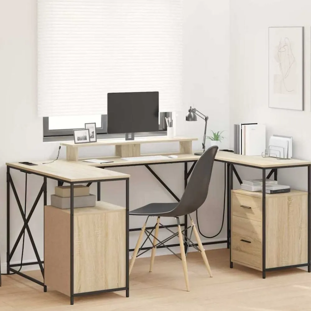 vidaXL Mobiliario De Oficina-Escritorio con cajón 182 x 101 x 87,5 cm