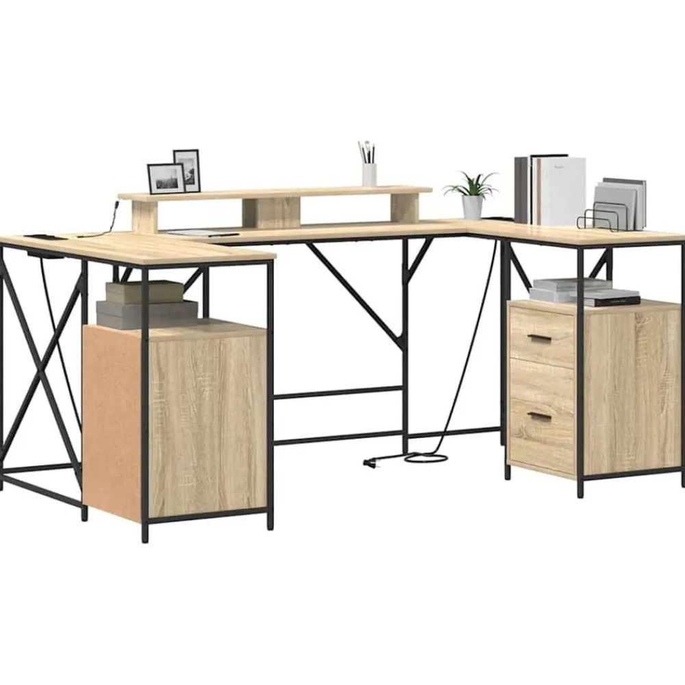 vidaXL Mobiliario De Oficina-Escritorio con cajón 182 x 101 x 87,5 cm