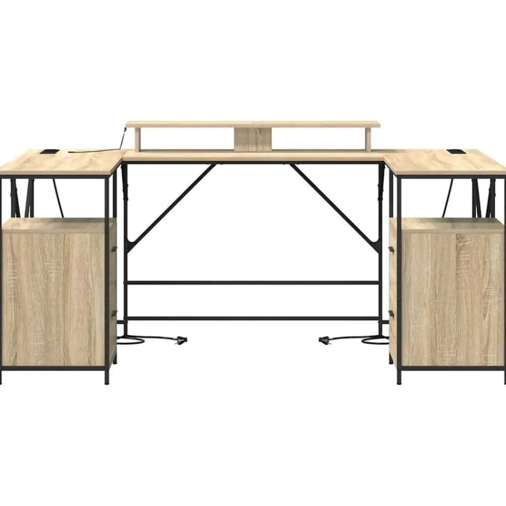 vidaXL Mobiliario De Oficina-Escritorio con cajón 182 x 101 x 87,5 cm