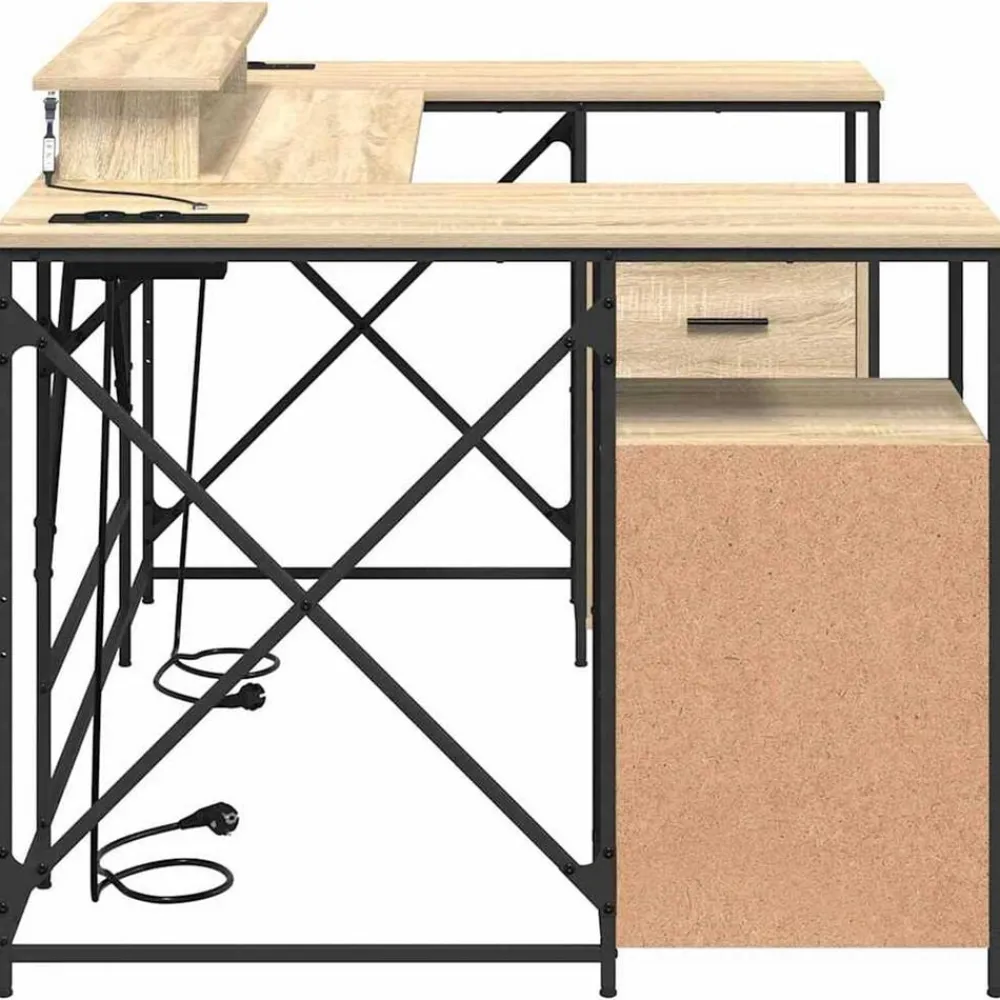 vidaXL Mobiliario De Oficina-Escritorio con cajón 182 x 101 x 87,5 cm