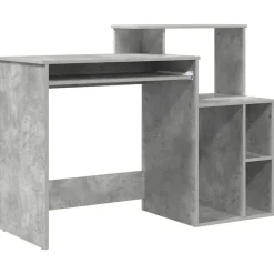 vidaXL Escritorio con cajón Gris Concreto 120,5 x 44 x 88,5 cm Gris hormig&oacute;n New
