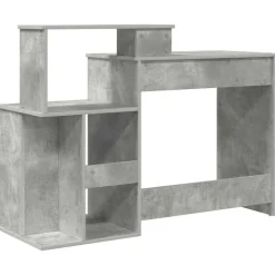 vidaXL Escritorio con cajón Gris Concreto 120,5 x 44 x 88,5 cm Gris hormig&oacute;n New
