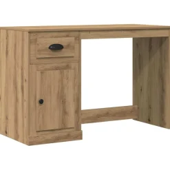 vidaXL Escritorio con cajón Roble artesanal 50 x 115 x 75 cm Roble artisan Hot