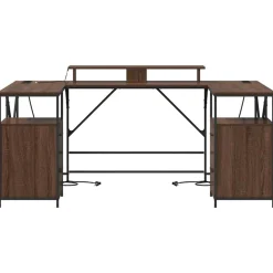 vidaXL Escritorio con cajón Roble Marrón 182 x 101 x 87,5 cm Marr&oacute;n roble Outlet