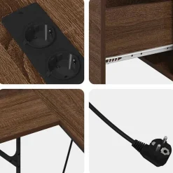 vidaXL Escritorio con cajón Roble Marrón 182 x 101 x 87,5 cm Marr&oacute;n roble Outlet