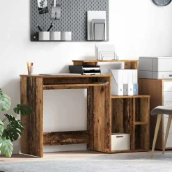 vidaXL Escritorio con cajón 120,5 x 44 x 88,5 cm Madera envejecida New