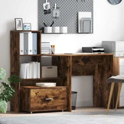 vidaXL Mobiliario De Oficina-Escritorio con cajón 131,5 x 50 x 106,5 cm