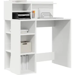 vidaXL Mobiliario De Oficina-Escritorio con estante 90 x 48 x 101,5 cm Madera de ingeniería