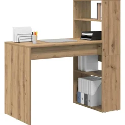 vidaXL Escritorio con estante Roble artesanal 113 x 54 x 120 cm Roble artisan Online