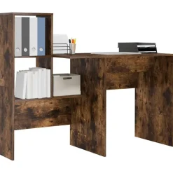 vidaXL Mobiliario De Oficina-Escritorio con estante 131,5 x 50 x 106,5 cm