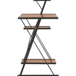 vidaXL Escritorio con estantería negro y marrón 116x50x93 cm Negro y marrón Sale