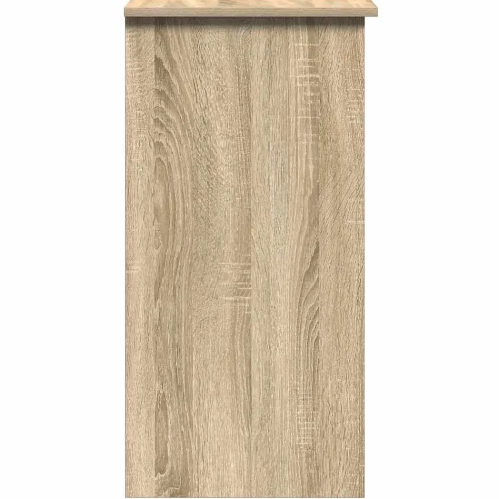 vidaXL Mobiliario De Oficina-Escritorio con estantes contrachapada color roble 84x40x78 cm