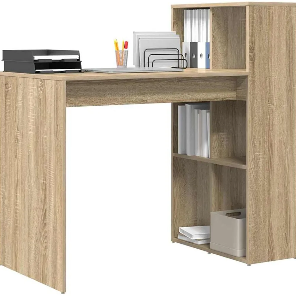 vidaXL Mobiliario De Oficina-Escritorio con estante 108 x 55 x 103.5 cm