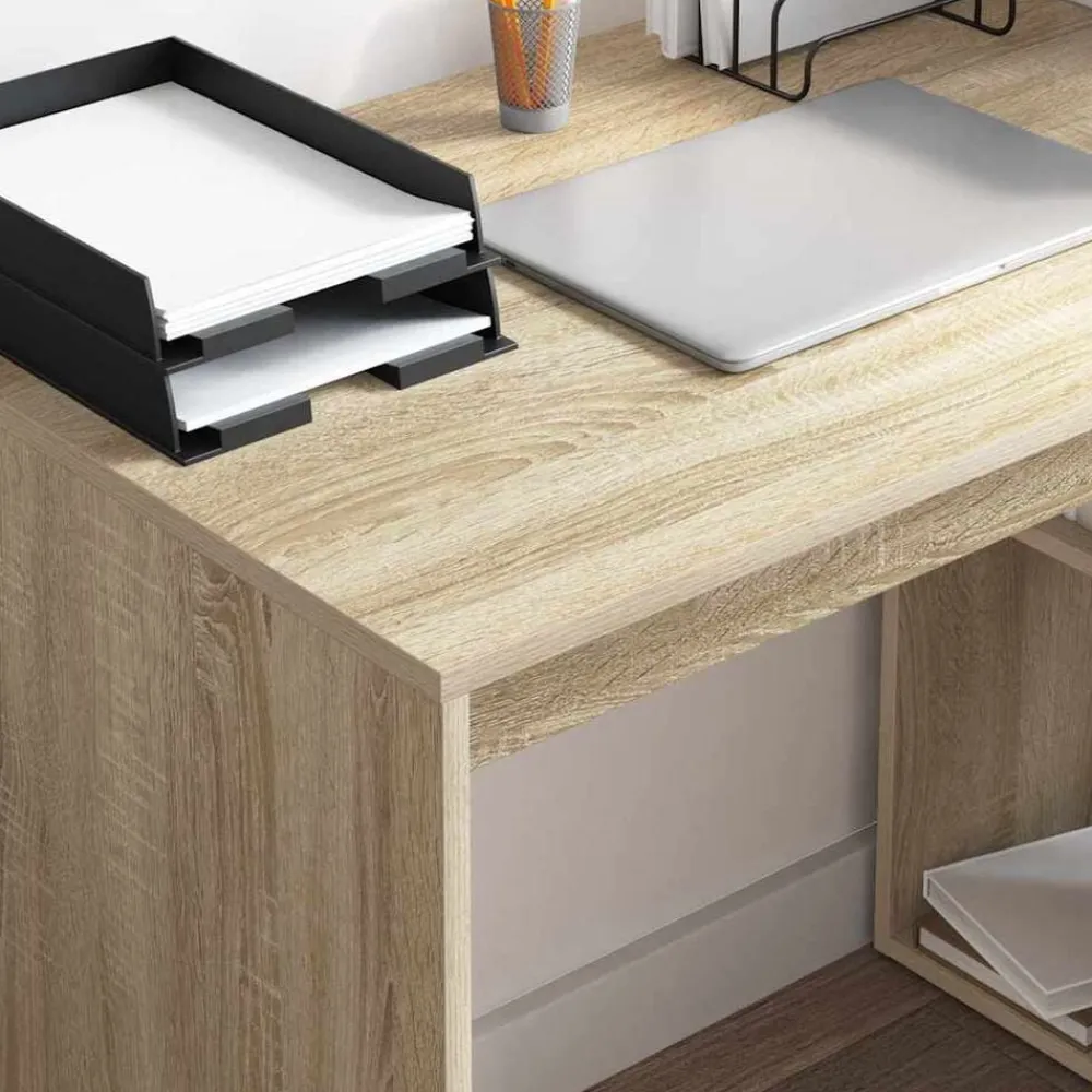vidaXL Mobiliario De Oficina-Escritorio con estante 108 x 55 x 103.5 cm