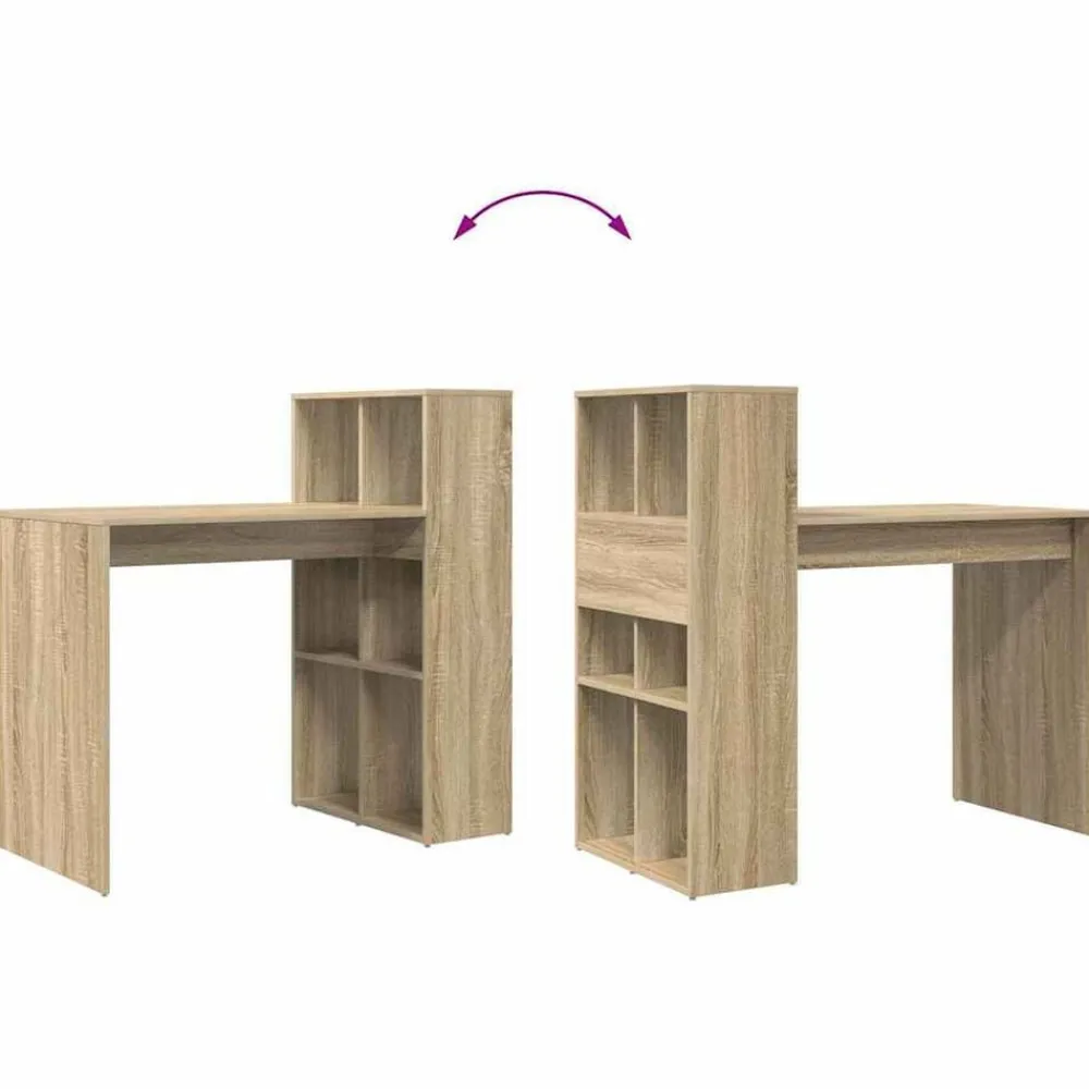 vidaXL Mobiliario De Oficina-Escritorio con estante 108 x 55 x 103.5 cm
