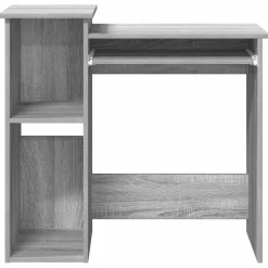 vidaXL Escritorio con estantes contrachapada 84x40x78 cm Gris sonoma Sale