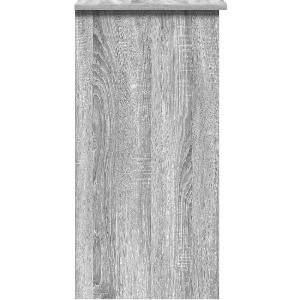vidaXL Escritorio con estantes contrachapada 84x40x78 cm Gris sonoma Sale