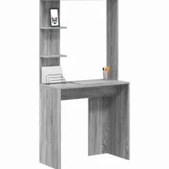 vidaXL Mobiliario De Oficina-Escritorio con estante 78,5 x 37 x 154,5 cm