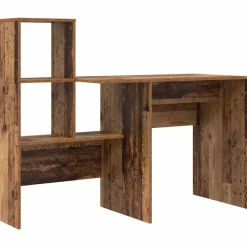 vidaXL Mobiliario De Oficina-Escritorio con estante 131,5 x 50 x 106,5 cm