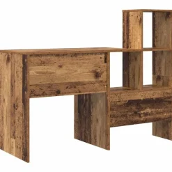 vidaXL Mobiliario De Oficina-Escritorio con estante 131,5 x 50 x 106,5 cm