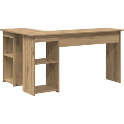 vidaXL Mobiliario De Oficina-Escritorio con estante Roble artesanal 142 x 102 x 73 cm